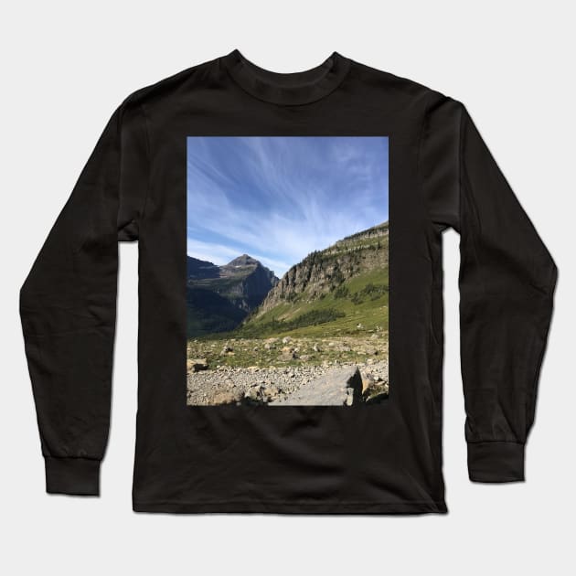 Mountains and Wispy Clouds Long Sleeve T-Shirt by Sparkleweather